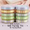 10 Color 100 Yards Striped and Plaid Satin Ribbon Variety Pack, 3/8" X 10 Yards/Roll Assorted Spring Easter Ribbons for Crafts, Gift Wrapping, Hair Bows